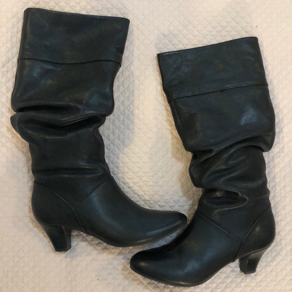 Antonio Melani Leather Slouch Boots